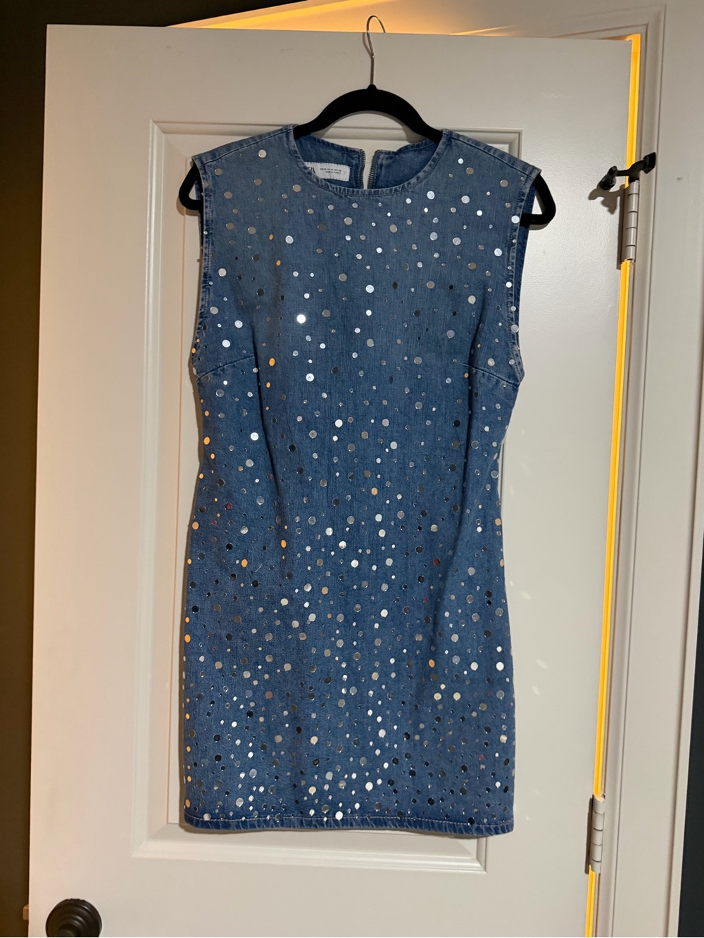 NWT Zara Denim Mirror Dress - Picture 4 of 6